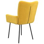 Casa si Gradina - Mobilier - Scaune si fotolii - Scaune - Scaune de bucatarie, 2 buc., galben, catifea - Infinity.ro