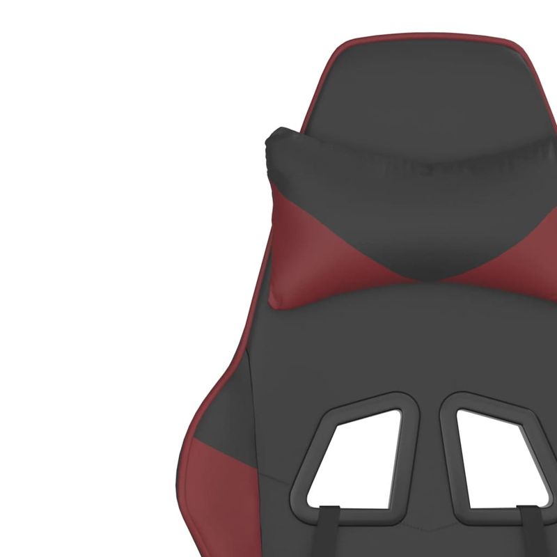 PC, gaming si accesorii - Gaming - Accesorii gaming - Scaune gaming - Scaun de gaming masaj/suport picioare negru/rosu vin piele eco - Infinity.ro