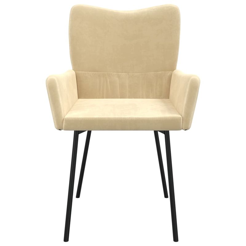 Casa si Gradina - Mobilier - Scaune si fotolii - Scaune - Scaune de bucatarie, 2 buc., crem, catifea - Infinity.ro