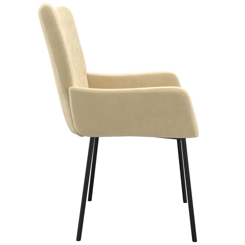 Casa si Gradina - Mobilier - Scaune si fotolii - Scaune - Scaune de bucatarie, 2 buc., crem, catifea - Infinity.ro