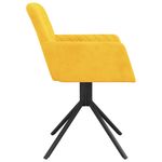 Casa si Gradina - Mobilier - Scaune si fotolii - Scaune - Scaune rotative de bucatarie, 2 buc., galben, catifea - Infinity.ro