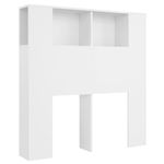 Casa si Gradina - Mobilier - Paturi si accesorii - Accesorii paturi - Tablie de pat cu dulap, alb, 100x18,5x104,5 cm - Infinity.ro