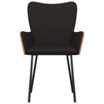Casa si Gradina - Mobilier - Scaune si fotolii - Scaune - Scaune de bucatarie, 2 buc., negru, textil si piele ecologica - Infinity.ro