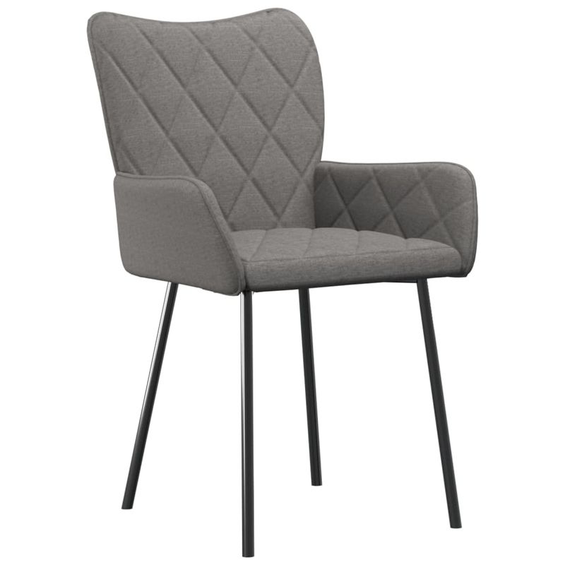 Casa si Gradina - Mobilier - Scaune si fotolii - Scaune - Scaune de bucatarie, 2 buc., gri deschis, material textil - Infinity.ro