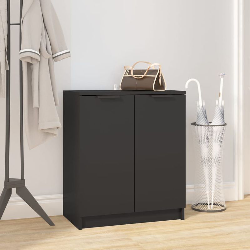 Casa si Gradina - Mobilier - Organizare si depozitare - Organizator incaltaminte - Pantofar, negru, 59x35x70 cm, lemn compozit - Infinity.ro