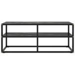 Casa si Gradina - Mobilier - Comode si corpuri - Comode - Dulap TV, negru, 100 x 40 x 40 cm, sticla de marmura neagra - Infinity.ro