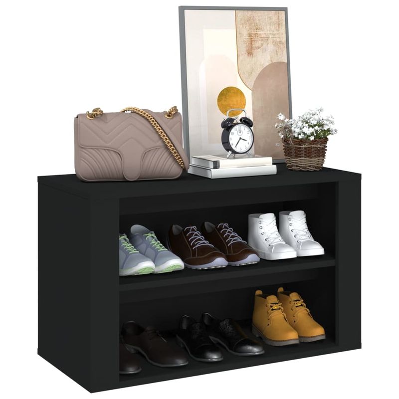 Casa si Gradina - Mobilier - Organizare si depozitare - Organizator incaltaminte - Pantofar, negru, 75x35x45 cm, lemn prelucrat - Infinity.ro