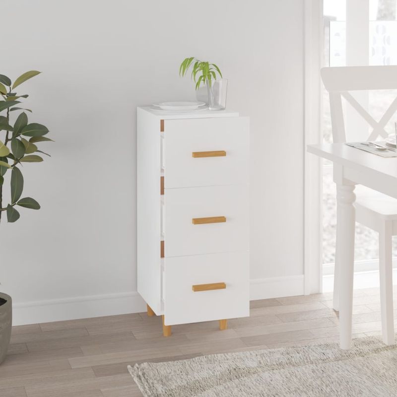 Casa si Gradina - Mobilier - Comode si corpuri - Comode - Servanta, alb, 34,5x34x90 cm, lemn compozit - Infinity.ro
