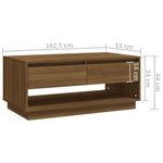 Casa si Gradina - Mobilier - Mese si birouri - Masute de cafea - Masuta de cafea, stejar maro, 102,5x55x44 cm, PAL - Infinity.ro