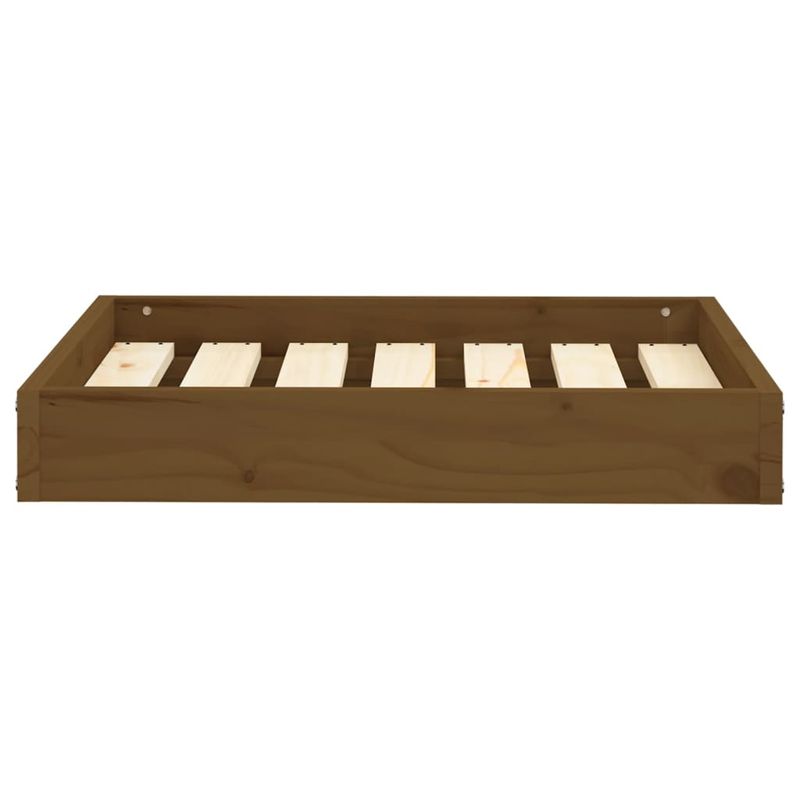 Petshop - Accesorii petshop - Culcusuri si custi - Culcusuri si saltele - Pat pentru caini, maro miere, 61,5x49x9 cm, lemn masiv pin - Infinity.ro