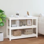 Casa si Gradina - Mobilier - Comode si corpuri - Console - Masa consola, alb, 110x40x74 cm, lemn masiv de pin - Infinity.ro