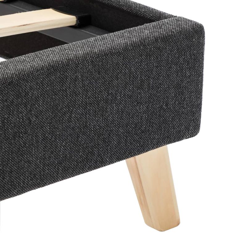 Casa si Gradina - Mobilier - Paturi si accesorii - Paturi - Cadru de pat, gri inchis, 90 x 200 cm, material textil - Infinity.ro