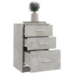 Casa si Gradina - Mobilier - Comode si corpuri - Noptiere - Noptiera, gri beton, 40x40x63 cm, lemn compozit - Infinity.ro