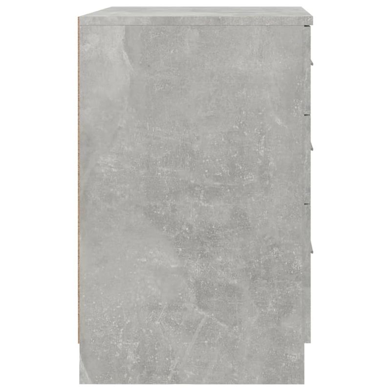 Casa si Gradina - Mobilier - Comode si corpuri - Noptiere - Noptiera, gri beton, 40x40x63 cm, lemn compozit - Infinity.ro