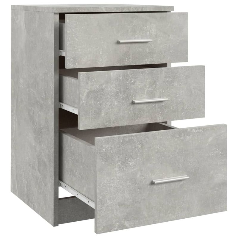 Casa si Gradina - Mobilier - Comode si corpuri - Noptiere - Noptiera, gri beton, 40x40x63 cm, lemn compozit - Infinity.ro
