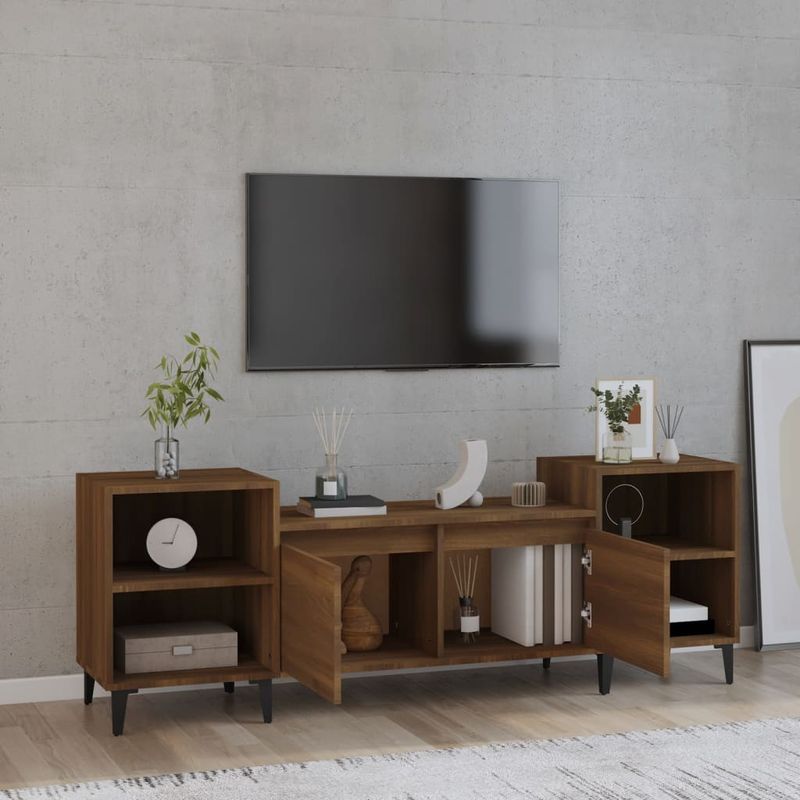 Casa si Gradina - Mobilier - Comode si corpuri - Comode - Comoda TV, stejar maro, 160x35x55 cm, lemn prelucrat - Infinity.ro