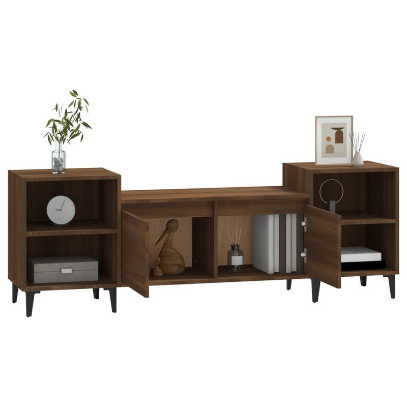 Casa si Gradina - Mobilier - Comode si corpuri - Comode - Comoda TV, stejar maro, 160x35x55 cm, lemn prelucrat - Infinity.ro