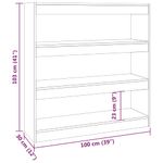Casa si Gradina - Mobilier - Biblioteci si rafturi - Biblioteci - Biblioteca/Separator camera, stejar sonoma, 100x30x103 cm - Infinity.ro