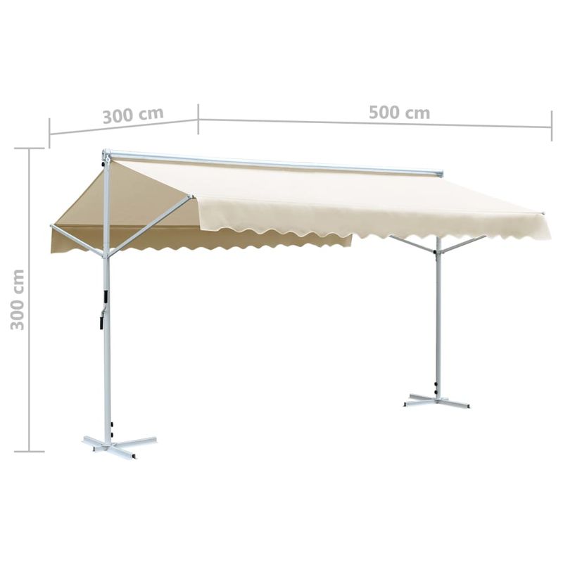 Casa si Gradina - Gradina si terasa - Umbrele si pavilioane - Umbrele - Copertina cu structura independenta, crem, 500 x 300 cm - Infinity.ro