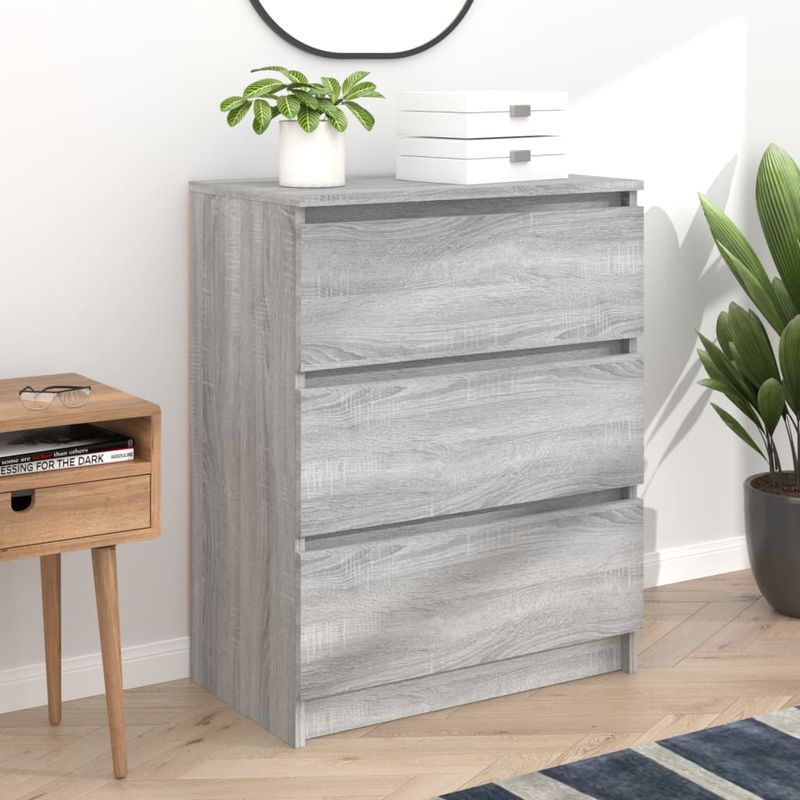 Casa si Gradina - Mobilier - Comode si corpuri - Comode - Servanta, sonoma gri, 60x35x76 cm, lemn prelucrat - Infinity.ro