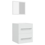 Casa si Gradina - Mobilier - Seturi de mobilier - Seturi baie - Dulap de baie cu oglinda, alb, 41x38,5x48 cm - Infinity.ro