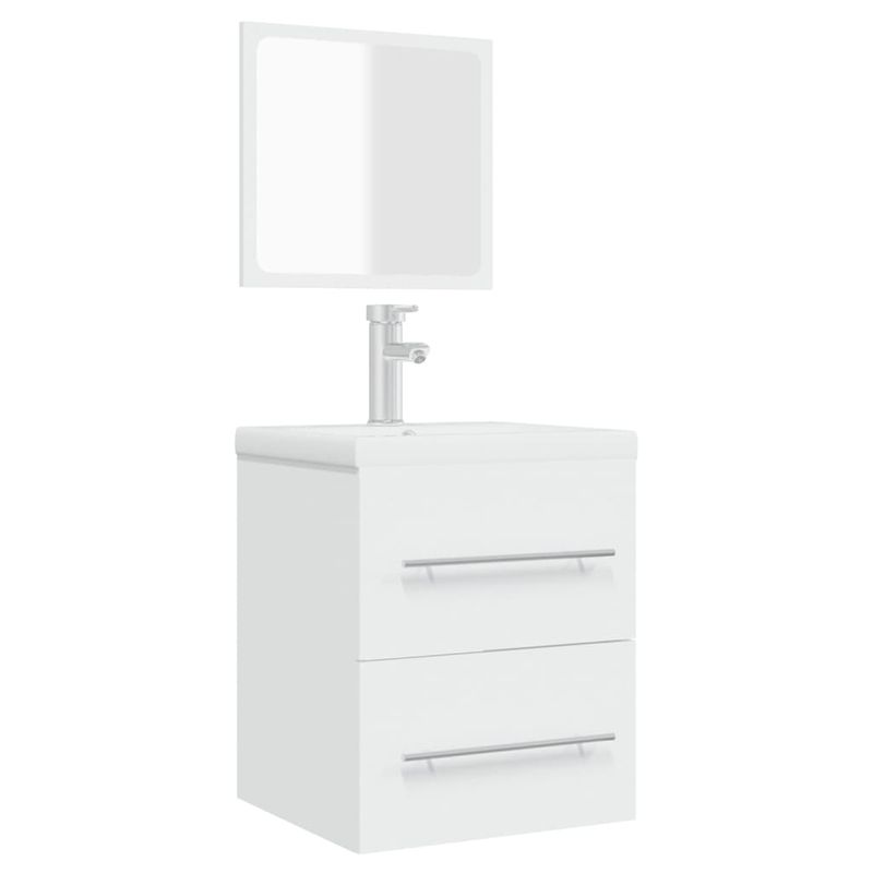 Casa si Gradina - Mobilier - Seturi de mobilier - Seturi baie - Dulap de baie cu oglinda, alb, 41x38,5x48 cm - Infinity.ro