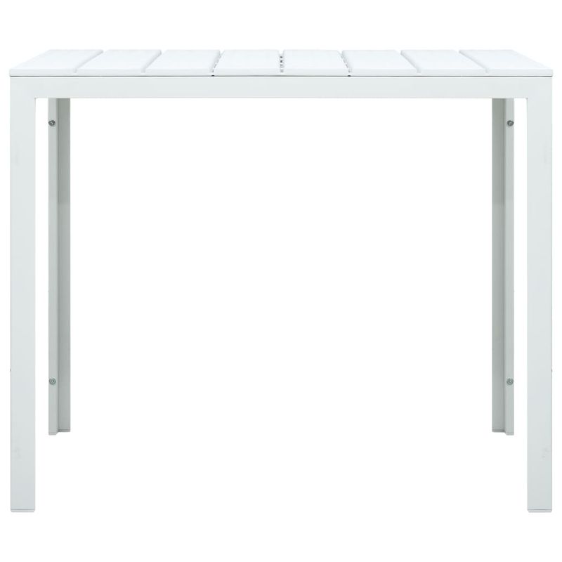 Casa si Gradina - Mobilier - Mese si birouri - Masute de cafea - Masuta de cafea, alb, 78x78x74 cm, HDPE, aspect lemn - Infinity.ro