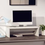 Casa si Gradina - Mobilier - Comode si corpuri - Comode - Stand pentru monitor, alb, 50x27x15 cm, lemn masiv pin - Infinity.ro