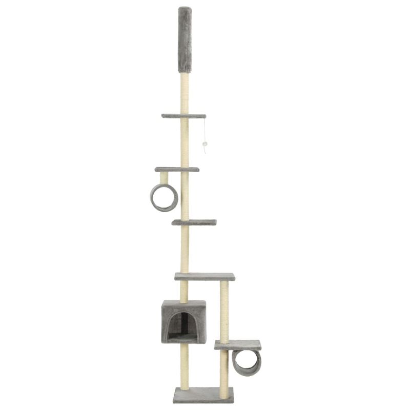 Petshop - Accesorii petshop - Jucarii animale - Ansambluri de joaca - Ansamblu pisici, stalpi funie sisal, 260 cm Gri - Infinity.ro