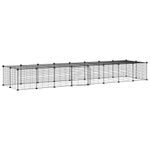 Petshop - Accesorii petshop - Culcusuri si custi - Custi interior si exterior - Cusca animale de companie cu usa 36 panouri negru 35x35 cm otel - Infinity.ro