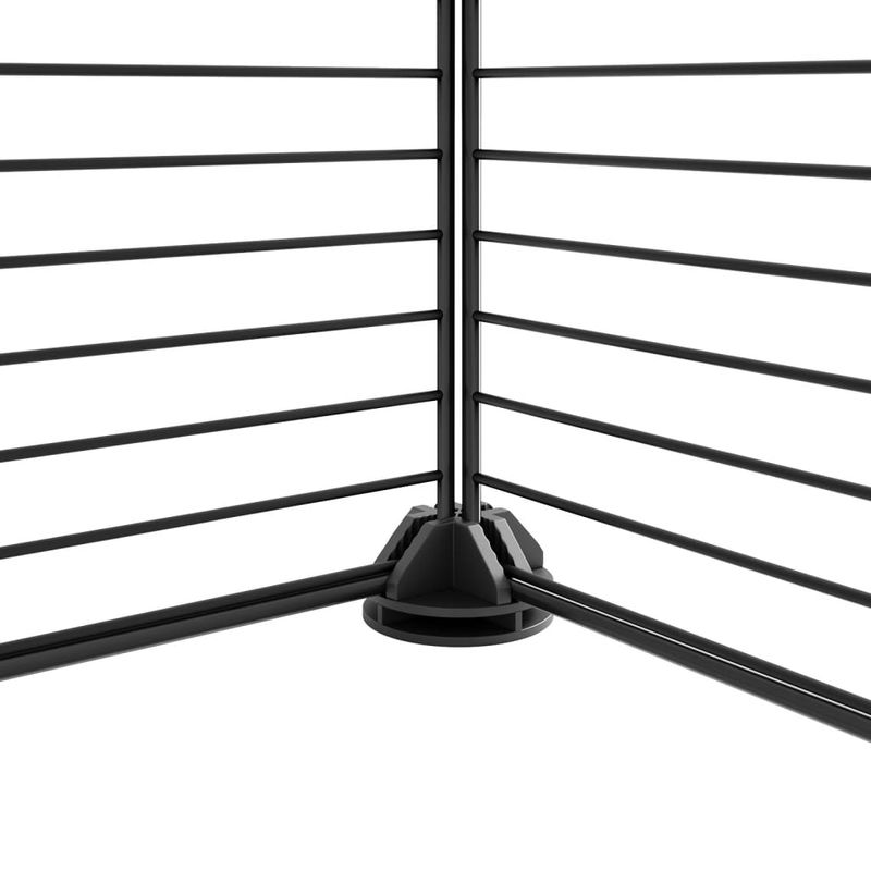 Petshop - Accesorii petshop - Culcusuri si custi - Custi interior si exterior - Cusca animale de companie cu usa 36 panouri negru 35x35 cm otel - Infinity.ro