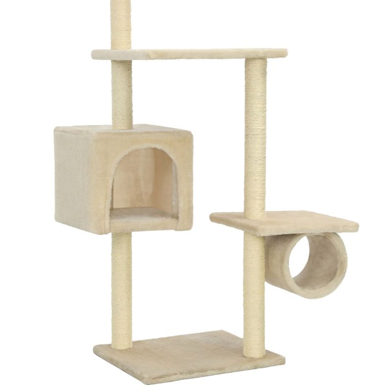 Petshop - Accesorii petshop - Jucarii animale - Ansambluri de joaca - Ansamblu pisici, stalpi funie sisal 260 cm, Bej - Infinity.ro