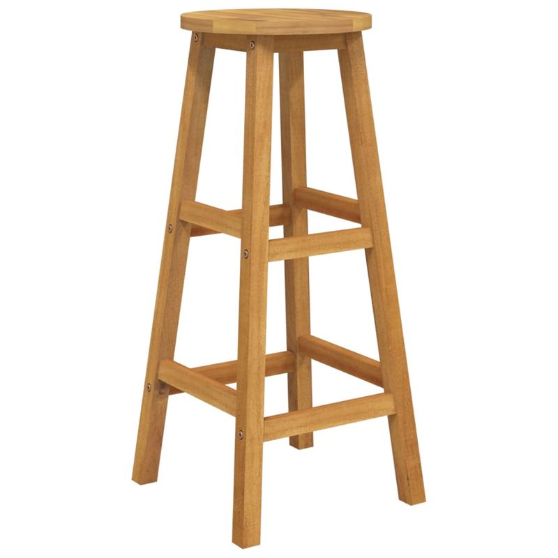 Casa si Gradina - Gradina si terasa - Mobilier exterior - Seturi mobila gradina - Set mobilier de bar, 5 piese, lemn masiv de acacia, model taburete de bar cu șezut rotund - Infinity.ro
