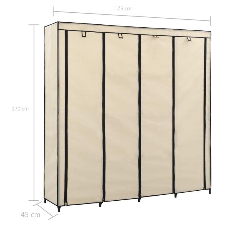 Casa si Gradina - Mobilier - Dulapuri si sifoniere - Sifoniere - Sifonier cu 4 compartimente, crem, 175 x 45 x 170 cm - Infinity.ro