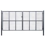 Casa si Gradina - Constructii - Usi interior, exterior si garaj - Usi garaj - Poarta din plasa gradina, otel galvanizat, 400 x 100 cm, gri - Infinity.ro