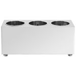 Casa si Gradina - Bucatarie si vesela - Organizare si depozitare bucatarie - Suporturi tacamuri si vase - Suport pentru tacamuri 3 insertii, otel inoxidabil, rectangular - Infinity.ro