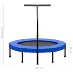 Sport si Outdoor - Fitness - Greutati si echipament - Trambuline - Trambulina de fitness cu maner si margine de siguranta, 122 cm - Infinity.ro