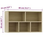 Casa si Gradina - Mobilier - Biblioteci si rafturi - Biblioteci - Biblioteca/Servanta, stejar sonoma, 50x25x80 cm, PAL - Infinity.ro