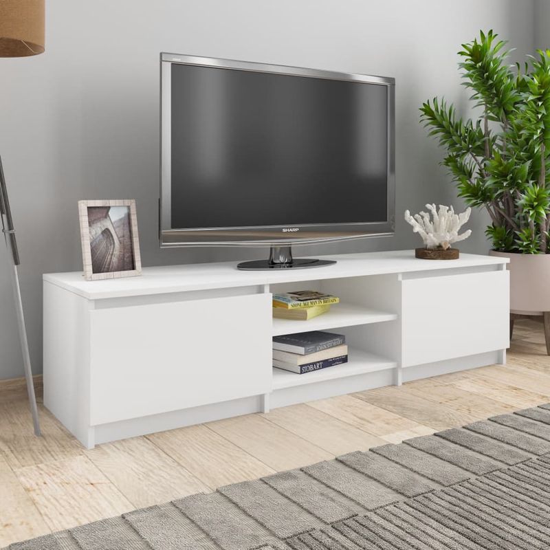 Casa si Gradina - Mobilier - Comode si corpuri - Comode - Comoda TV, alb, 140 x 40 x 35,5 cm, PAL - Infinity.ro