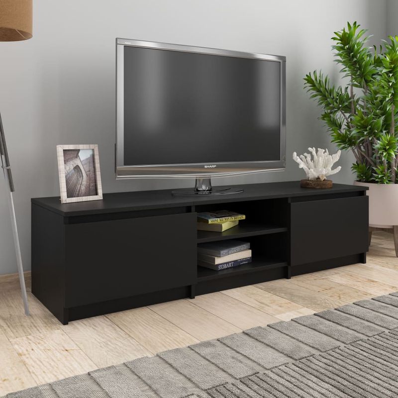 Casa si Gradina - Mobilier - Comode si corpuri - Comode - Comoda TV, negru, 140 x 40 x 35,5 cm, PAL - Infinity.ro