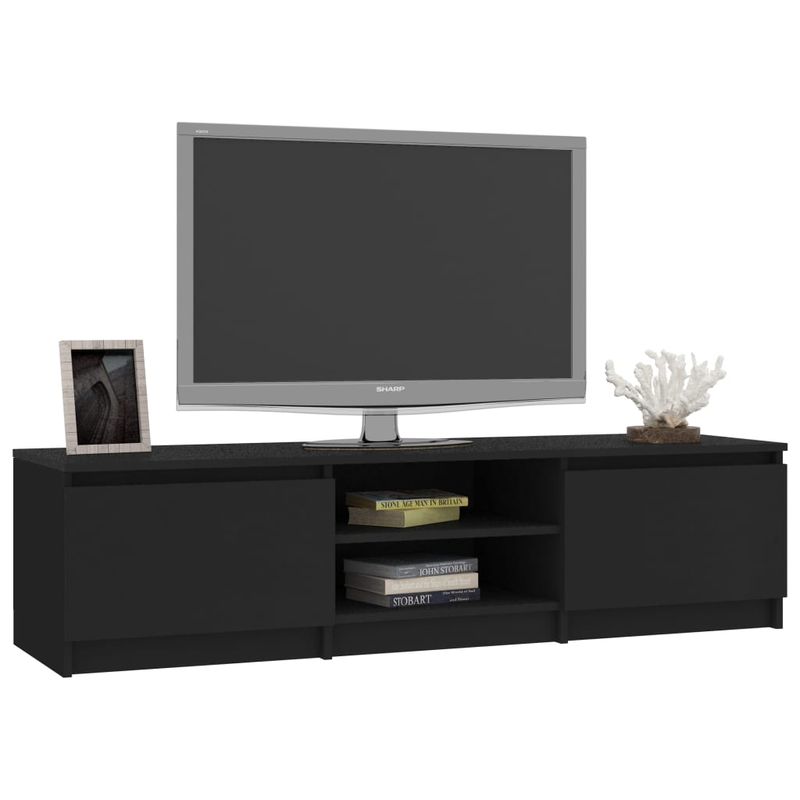Casa si Gradina - Mobilier - Comode si corpuri - Comode - Comoda TV, negru, 140 x 40 x 35,5 cm, PAL - Infinity.ro