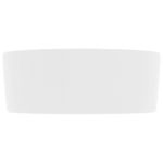 Casa si Gradina - Sanitare - Lavoar baie si accesorii - Lavoare si piedestale - Chiuveta de baie lux, alb mat, 40 x 15 cm, ceramica, rotund - Infinity.ro