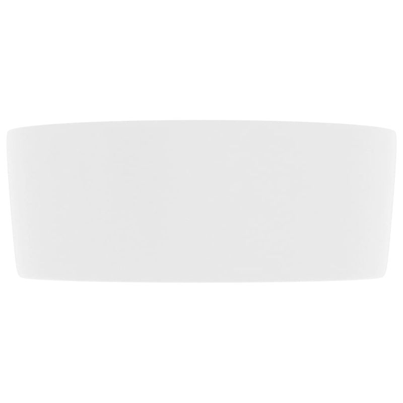 Casa si Gradina - Sanitare - Lavoar baie si accesorii - Lavoare si piedestale - Chiuveta de baie lux, alb mat, 40 x 15 cm, ceramica, rotund - Infinity.ro