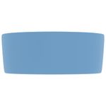 Casa si Gradina - Sanitare - Lavoar baie si accesorii - Lavoare si piedestale - Chiuveta de baie lux albastru deschis mat 40x15 cm ceramica rotund - Infinity.ro