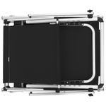 Casa si Gradina - Gradina si terasa - Mobilier exterior - Scaune si sezlonguri gradina - Sezlong pliabil cu acoperis, negru, aluminiu si textilena - Infinity.ro
