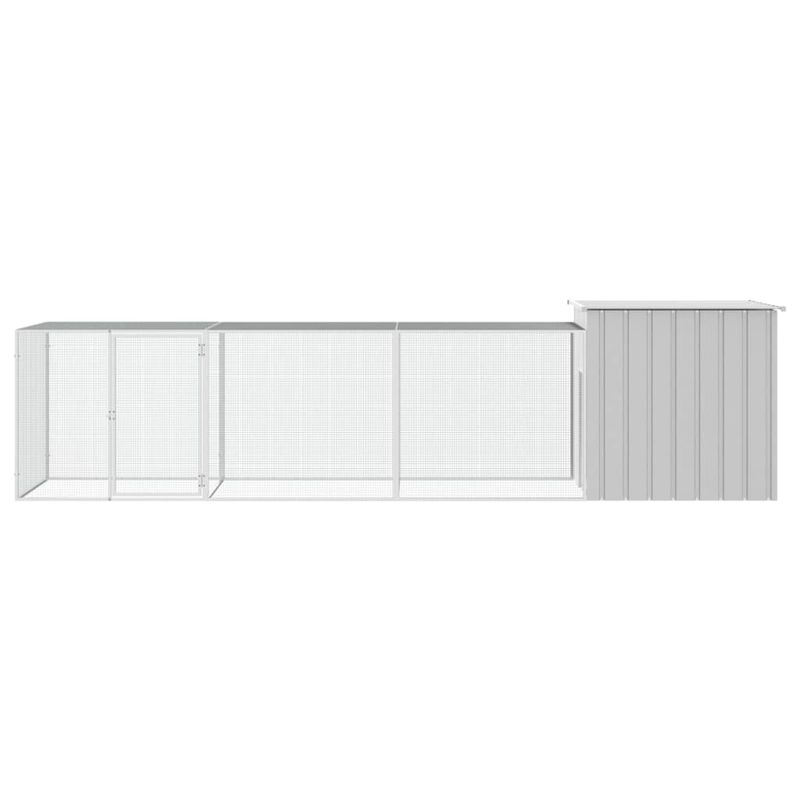 Petshop - Accesorii petshop - Culcusuri si custi - Custi interior si exterior - Cotet pentru pasari, gri, 400x91x100 cm, otel galvanizat - Infinity.ro