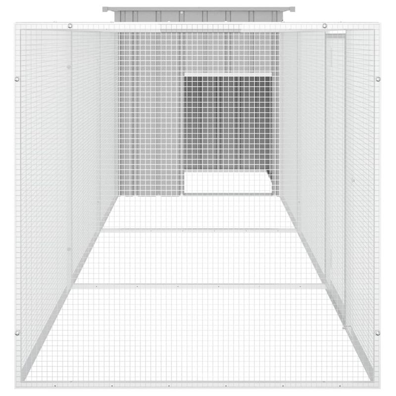 Petshop - Accesorii petshop - Culcusuri si custi - Custi interior si exterior - Cotet pentru pasari, gri, 400x91x100 cm, otel galvanizat - Infinity.ro