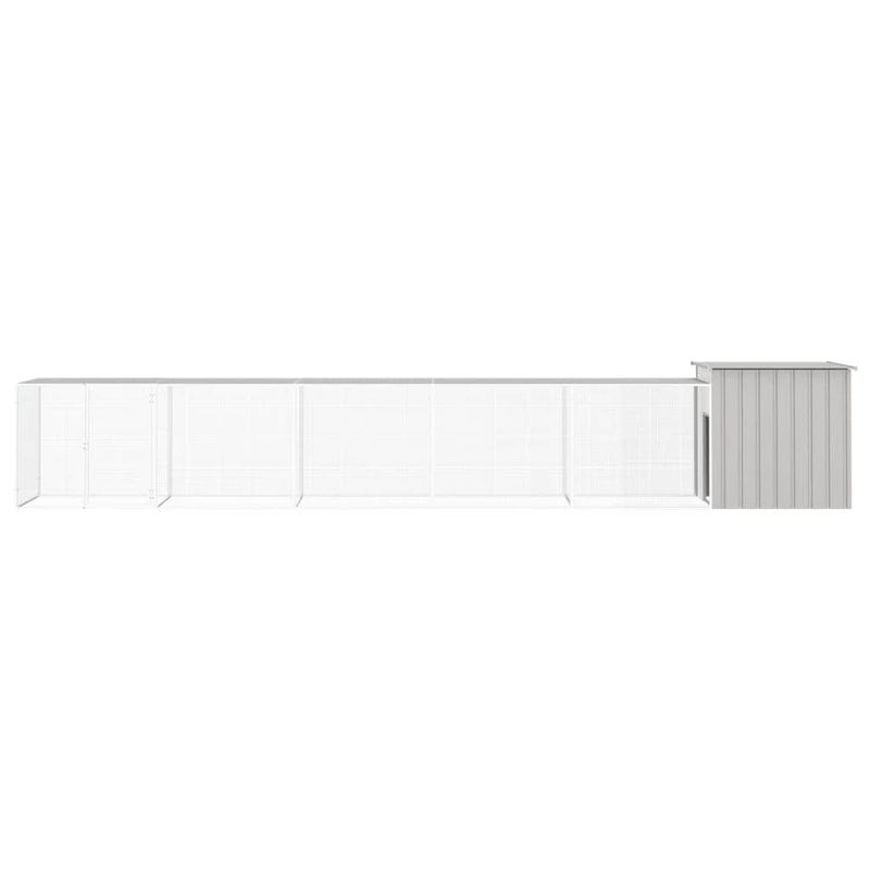 Petshop - Accesorii petshop - Culcusuri si custi - Custi interior si exterior - Cotet pentru pasari, gri, 600x91x100 cm, otel galvanizat - Infinity.ro