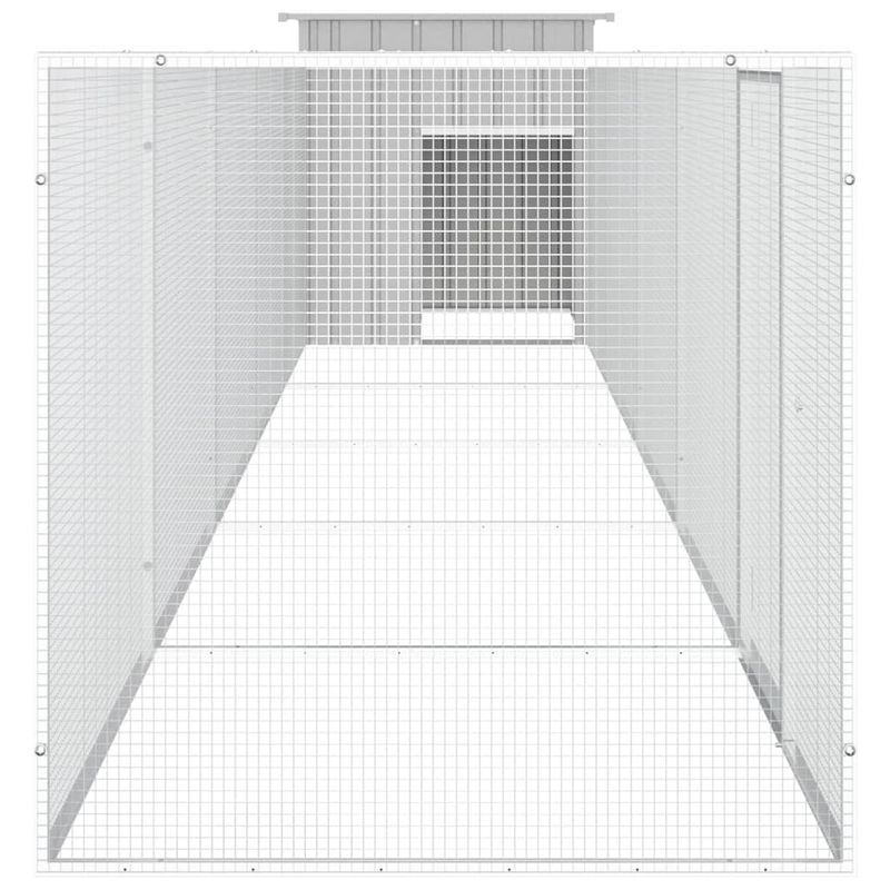 Petshop - Accesorii petshop - Culcusuri si custi - Custi interior si exterior - Cotet pentru pasari, gri, 600x91x100 cm, otel galvanizat - Infinity.ro