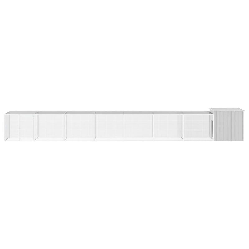 Petshop - Accesorii petshop - Culcusuri si custi - Custi interior si exterior - Cotet pentru pasari, gri, 700x91x100 cm, otel galvanizat - Infinity.ro